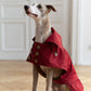 Water-repellent Dog Trench Coat - Burgundy Red