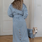 Water-repellent Dog Trench Coat - Light Blue