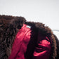 Sheepskin Fur / Coat with Burgundy Silk Lining - Brown