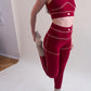 Lyocell/Wool Sports Leggings - Burgundy