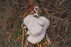 Grey Polar Bear Woolen Baby Gloves | YourBrandName