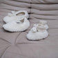Adult Natural Wool Slippers - White