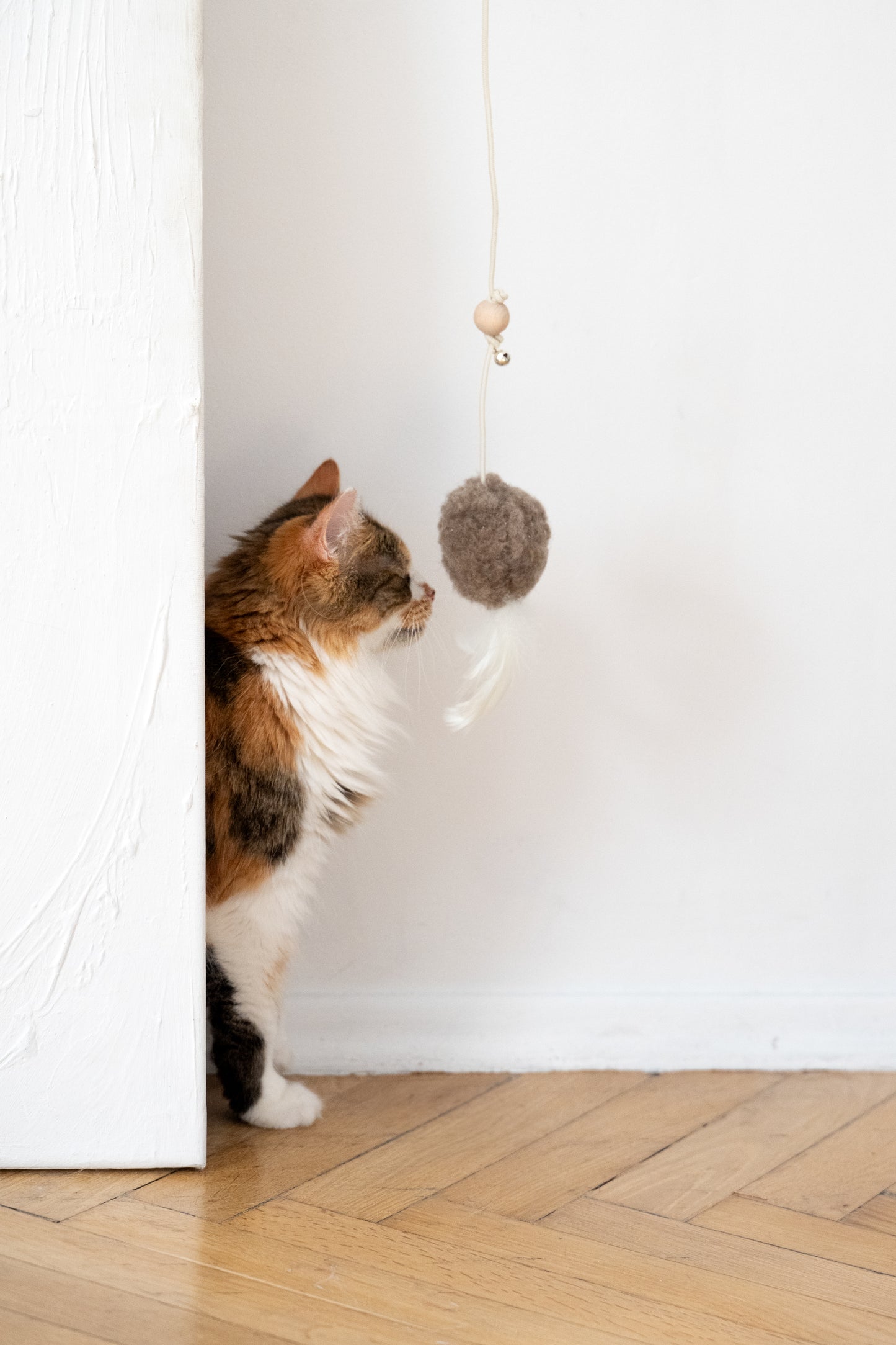 Natural Woolen Cat Toy: Mouse