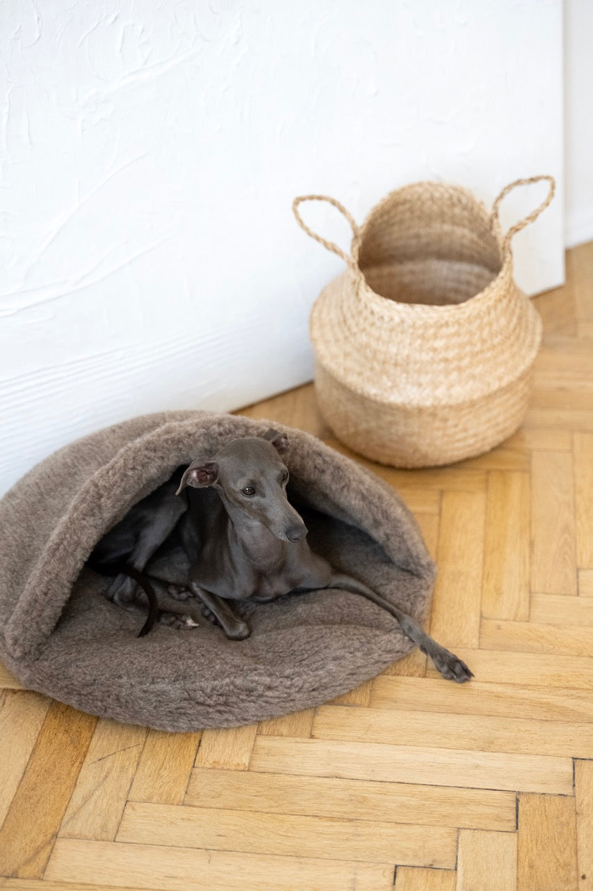 Natural Wool Pet Cave - Beige