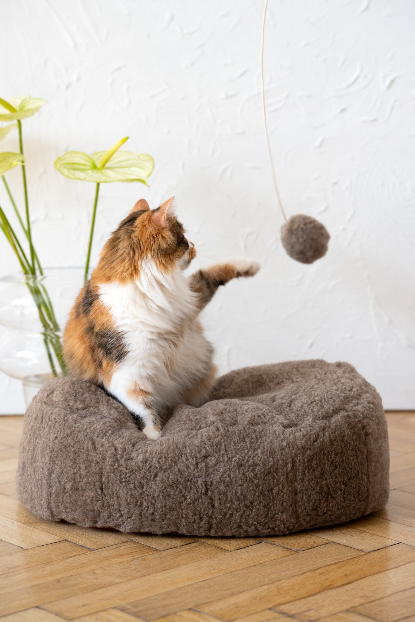 Natural Woolen Cat Toy: Ball