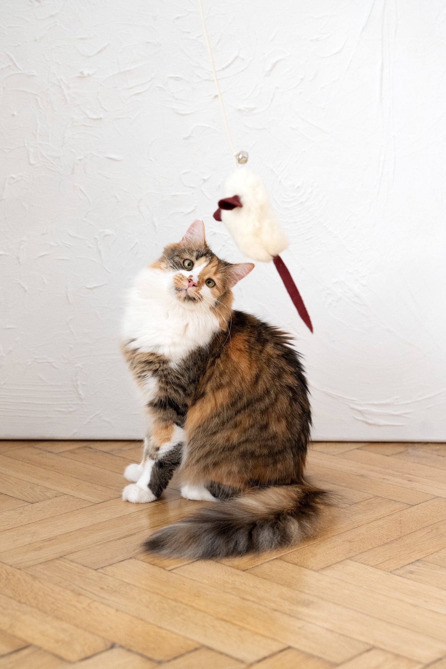 Natural Woolen Cat Toy: Mouse