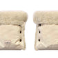Waterproof Natural Wool Stroller Hand Muffs - White