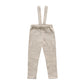 Linen Pants with Suspenders - Beige