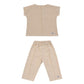 An eco-friendly Ramie Baby/Kid Clothing Set in beige, perfect for delicate skin from Mellow Concept Store.