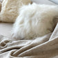 Square Natural Sheepskin Pillow - White