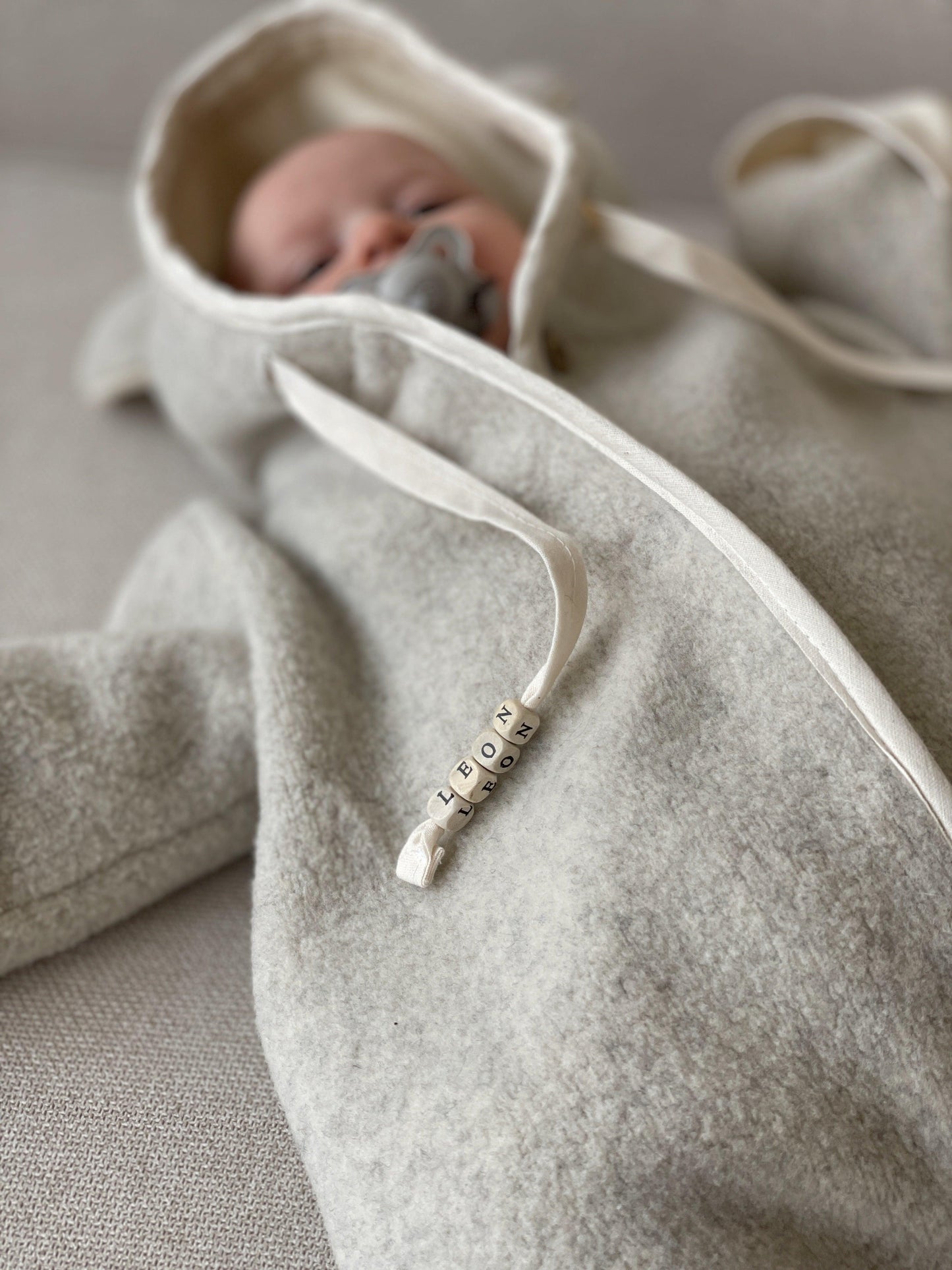 Baby/Kid Virgin Wool Overall - Grey
