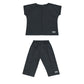 A sustainable Ramie Baby/Kid Clothing Set - Charcoal for a baby by Mellow Concept Store.